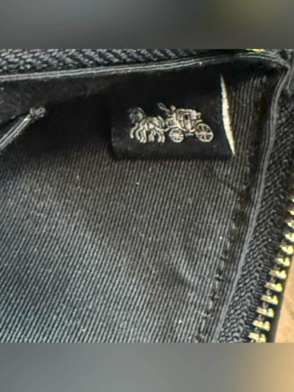 Coach Pebbled Leather Double Zip Wristlet